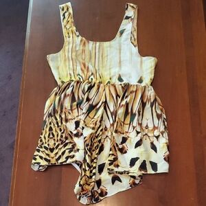 one teaspoon by Revolve Animal Print Tank Style Romper. Size Med/Large